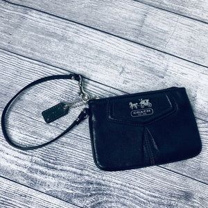 Coach Black Leather Wristlet